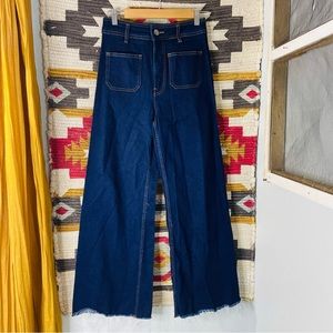 Zara | the patch pockets marine straight jeans women’s size 4
